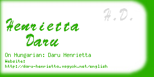 henrietta daru business card